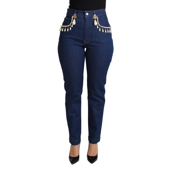 Dolce & Gabbana Blue Cotton Stretch Skinny Denim Trouser Jeans main image 0